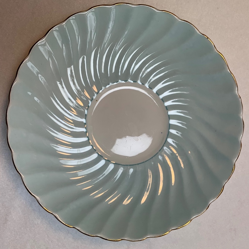 Vintage‎ Aynsley Turquoise Saucer with Gold Trim – English Bone China – 5.5 in